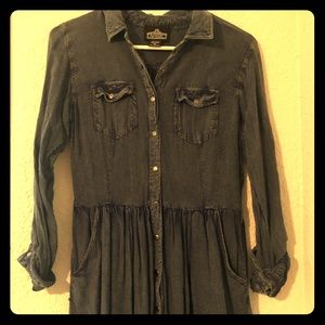 Button up jean dress